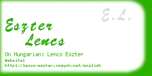 eszter lencs business card